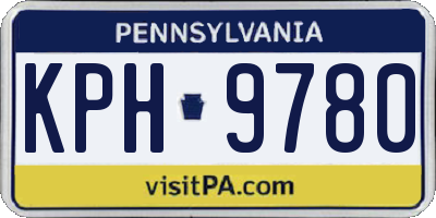 PA license plate KPH9780