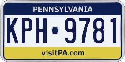 PA license plate KPH9781
