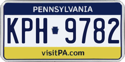 PA license plate KPH9782