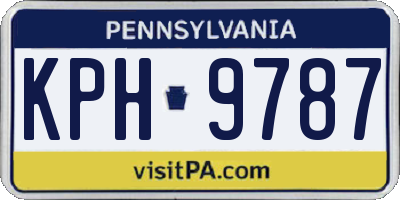 PA license plate KPH9787