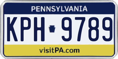 PA license plate KPH9789