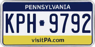 PA license plate KPH9792