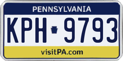 PA license plate KPH9793