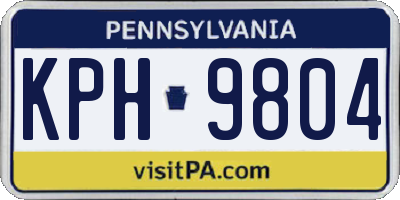 PA license plate KPH9804