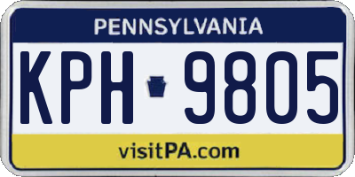 PA license plate KPH9805