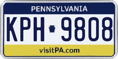 PA license plate KPH9808