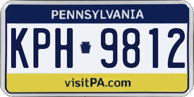 PA license plate KPH9812