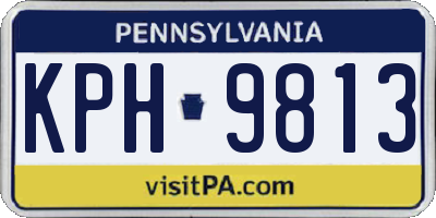 PA license plate KPH9813