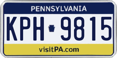 PA license plate KPH9815
