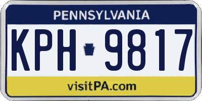 PA license plate KPH9817