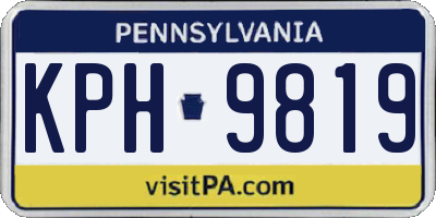 PA license plate KPH9819