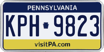 PA license plate KPH9823