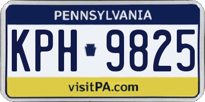 PA license plate KPH9825