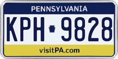 PA license plate KPH9828