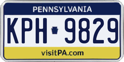 PA license plate KPH9829