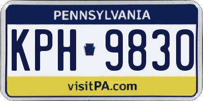 PA license plate KPH9830