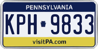 PA license plate KPH9833