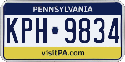 PA license plate KPH9834