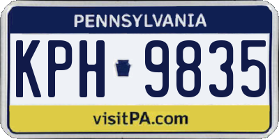 PA license plate KPH9835