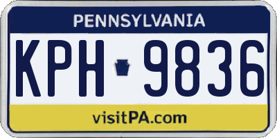 PA license plate KPH9836