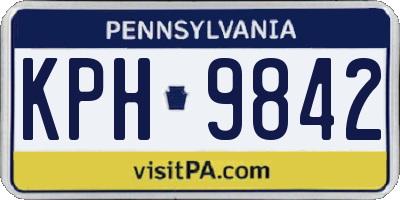 PA license plate KPH9842
