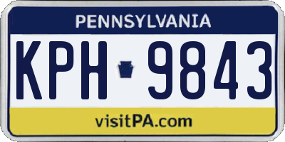 PA license plate KPH9843