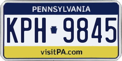 PA license plate KPH9845