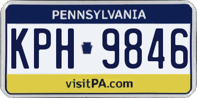 PA license plate KPH9846