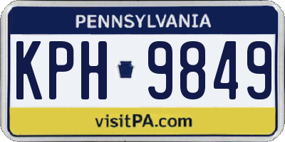PA license plate KPH9849