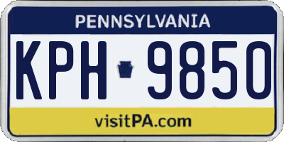 PA license plate KPH9850