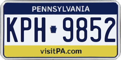 PA license plate KPH9852