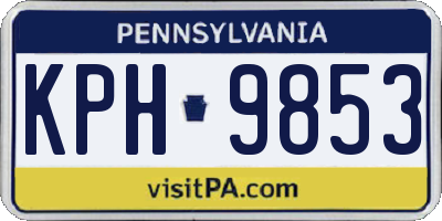 PA license plate KPH9853