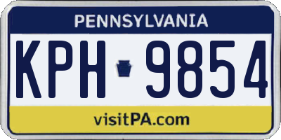 PA license plate KPH9854