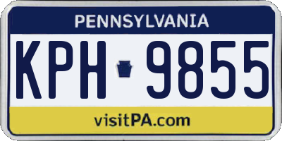 PA license plate KPH9855