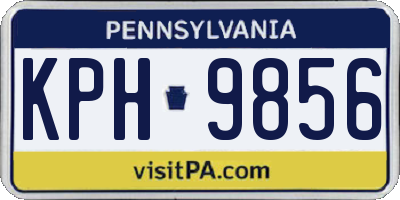 PA license plate KPH9856