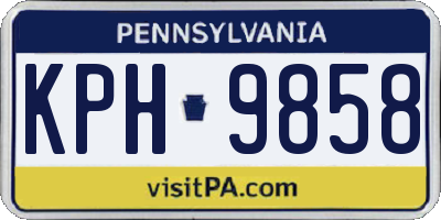 PA license plate KPH9858