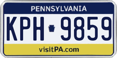 PA license plate KPH9859