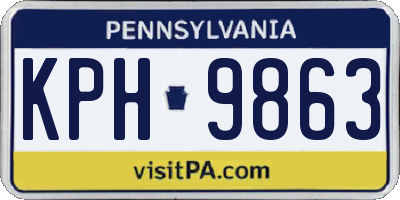PA license plate KPH9863