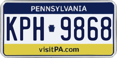 PA license plate KPH9868