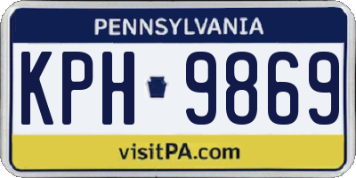 PA license plate KPH9869