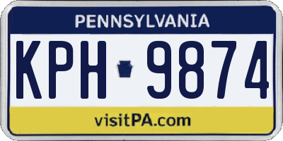 PA license plate KPH9874