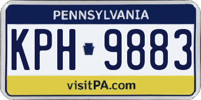PA license plate KPH9883