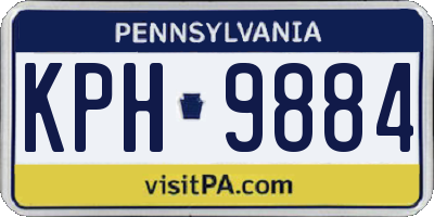 PA license plate KPH9884