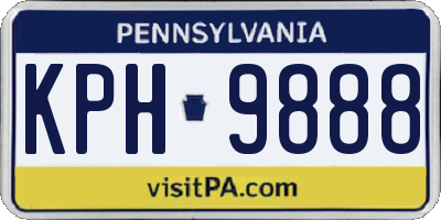 PA license plate KPH9888