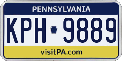 PA license plate KPH9889