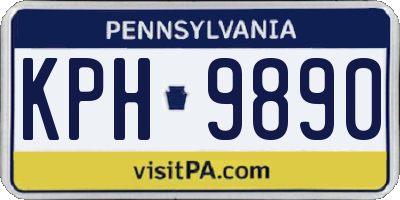 PA license plate KPH9890
