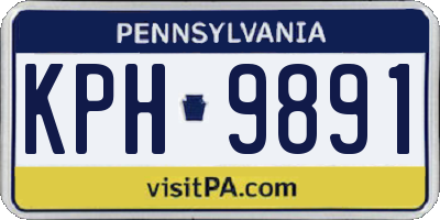 PA license plate KPH9891