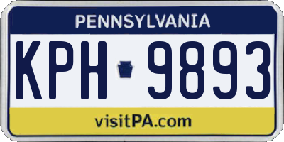 PA license plate KPH9893