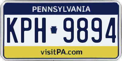 PA license plate KPH9894