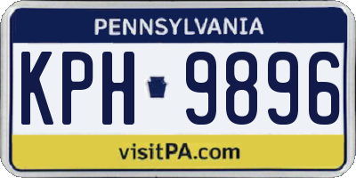 PA license plate KPH9896